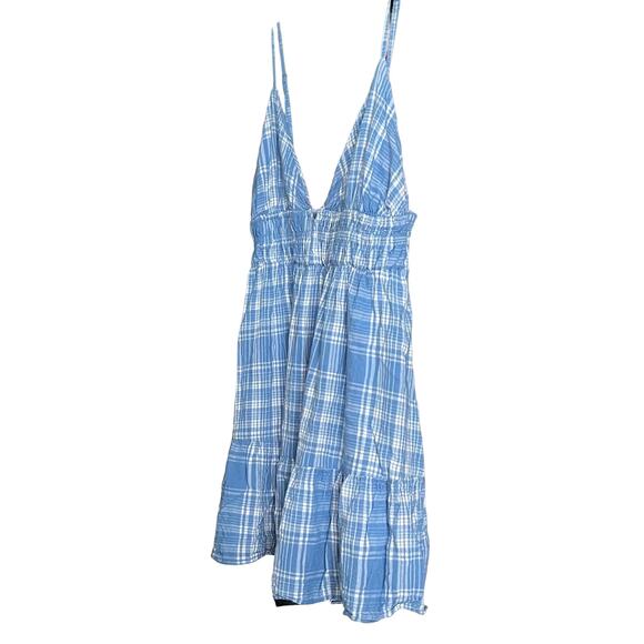 AEROPOSTALE SLEEVELESS SWEETHEART NECKLINE, WOMENS, L, BLUE & BLACK POLKA DOT - Picture 4 of 10